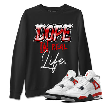 Jordan 4 Red Cement Tees Outfits Dope In Real Life Sneaker Tees Air Jordan 4 Red Cement Sneaker Release Tees Unisex Shirts Black 1