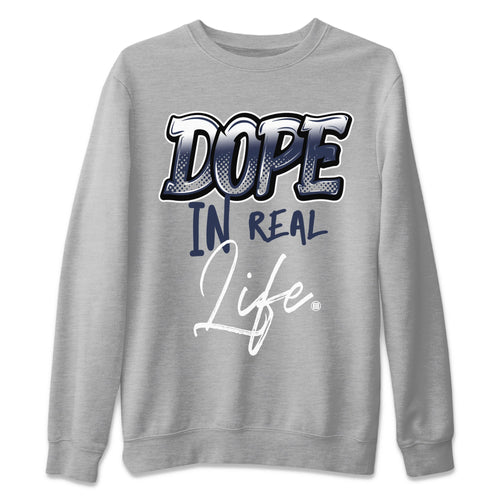 Jordan 5 Retro Midnight Navy shirt to match jordans Dope In Real Life sneaker tees Air Jordan 5 Midnight Navy SNRT Sneaker Release Tees Unisex Heather Grey 2 T-Shirt