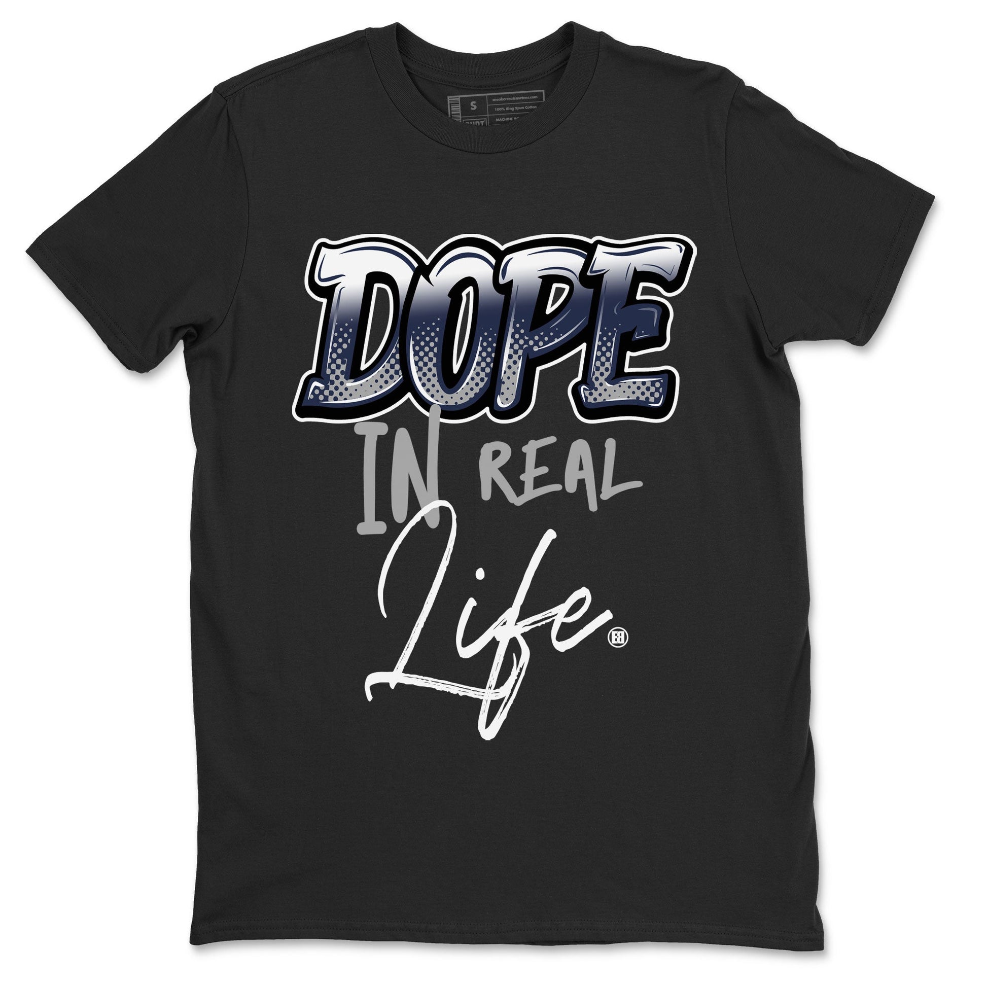 Jordan 5 Retro Midnight Navy shirt to match jordans Dope In Real Life sneaker tees Air Jordan 5 Midnight Navy SNRT Sneaker Release Tees Unisex Black 2 T-Shirt
