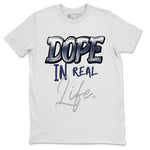 Jordan 5 Retro Midnight Navy shirt to match jordans Dope In Real Life sneaker tees Air Jordan 5 Midnight Navy SNRT Sneaker Release Tees Unisex White 2 T-Shirt