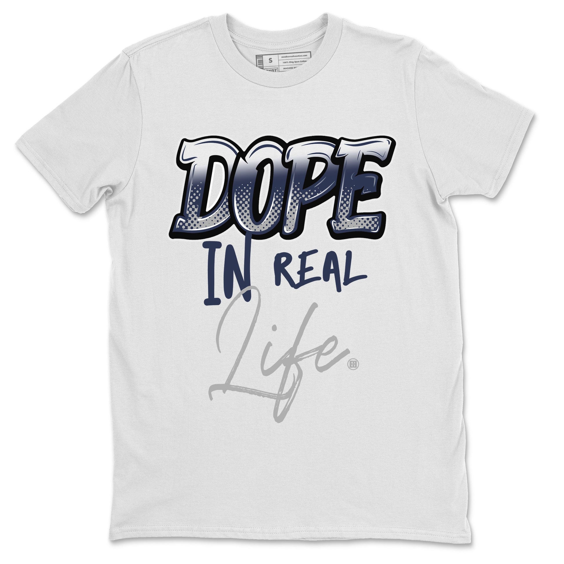 Jordan 5 Retro Midnight Navy shirt to match jordans Dope In Real Life sneaker tees Air Jordan 5 Midnight Navy SNRT Sneaker Release Tees Unisex White 2 T-Shirt