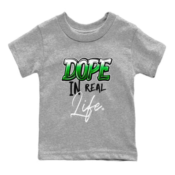 Jordan 5 Retro Lucky Green shirt to match jordans Dope In Real Life sneaker tees 5s Lucky Green SNRT Sneaker release tees baby toddler Heather Grey 2 cotton Shirt