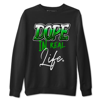 Jordan 5 Retro Lucky Green shirt to match jordans Dope In Real Life sneaker tees 5s Lucky Green SNRT Sneaker Release Tees unisex cotton Black 2 crew neck shirt