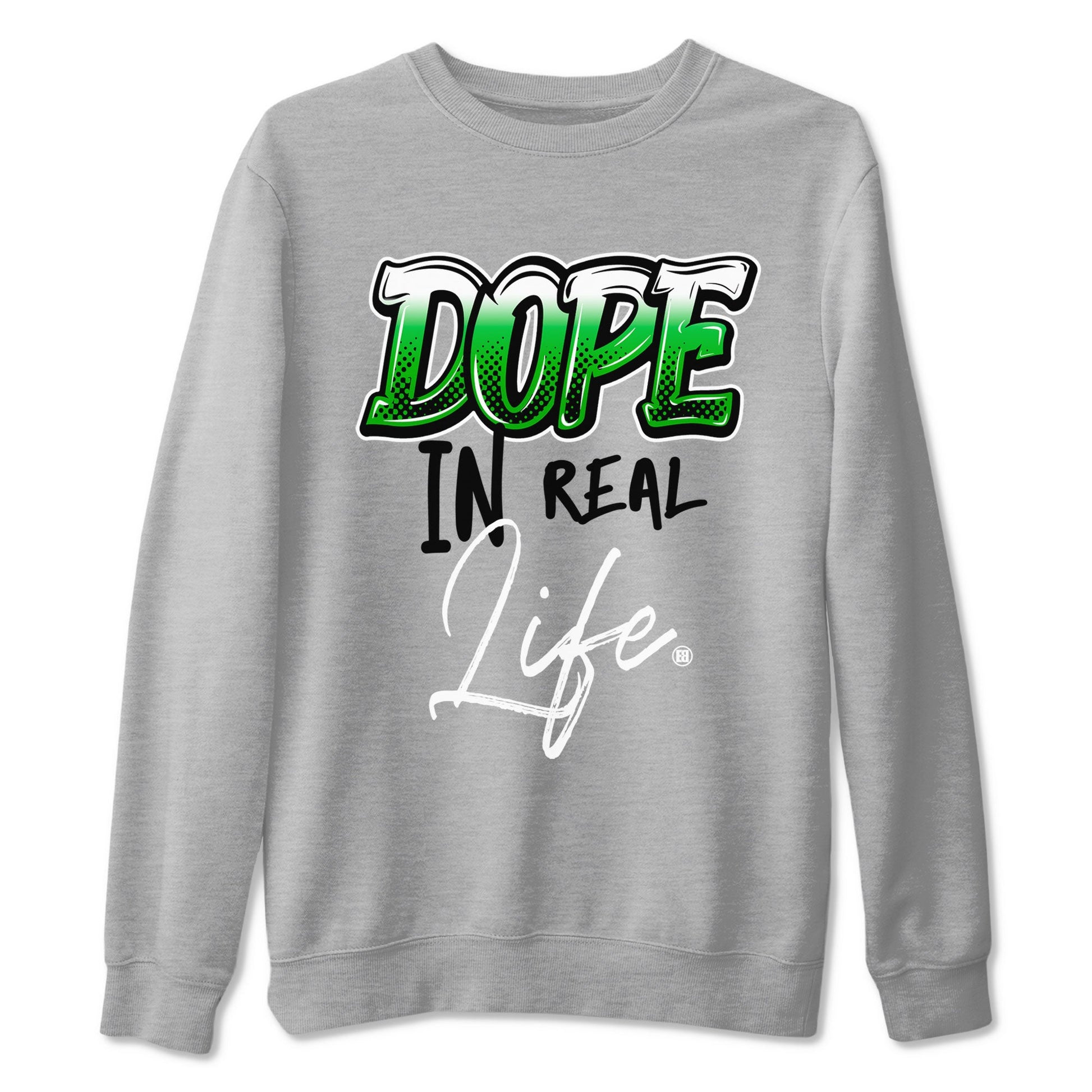 Jordan 5 Retro Lucky Green shirt to match jordans Dope In Real Life sneaker tees 5s Lucky Green SNRT Sneaker Release Tees unisex cotton Heather Grey 2 crew neck shirt