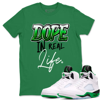 Jordan 5 Retro Lucky Green shirt to match jordans Dope In Real Life sneaker tees 5s Lucky Green SNRT Sneaker Release Tees unisex cotton Kelly Green 1 crew neck shirt