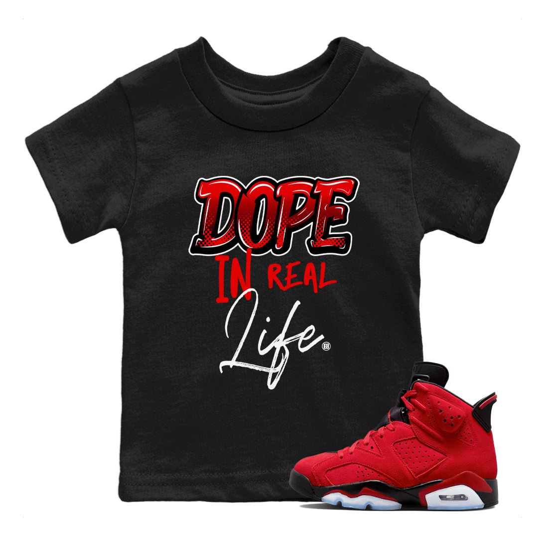 Air Jordan 6 Toro Bravo Sneaker Match Tees Dope In Real Life Sneaker Tees Air Jordan 6 Toro Sneaker Release Tees Kids Shirts Black 1