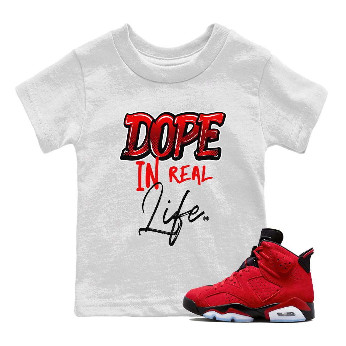 Air Jordan 6 Toro Bravo Sneaker Match Tees Dope In Real Life Sneaker Tees Air Jordan 6 Toro Sneaker Release Tees Kids Shirts White 1