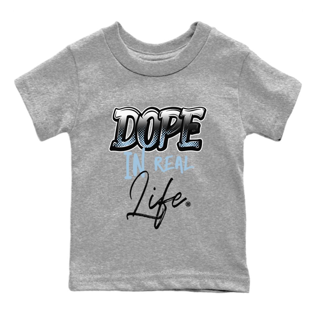 Air Jordan 7 Chambray Sneaker Match Tees Dope In Real Life Sneaker Tees AJ7 Chambray SNRT Sneaker Release Tees Kids Shirts Heather Grey 2