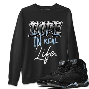 Air Jordan 7 Chambray Sneaker Match Tees Dope In Real Life Sneaker Tees AJ7 Chambray SNRT Sneaker Release Tees Unisex Shirts Black 1