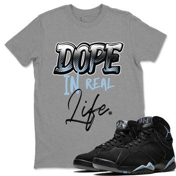 Air Jordan 7 Chambray Sneaker Match Tees Dope In Real Life Sneaker Tees AJ7 Chambray SNRT Sneaker Release Tees Unisex Shirts Heather Grey 1