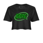 AJ5 Retro Lucky Green shirt to match jordans Dope Neon Sign sneaker tees Air Jordan 5 Lucky Green SNRT Sneaker Tees Black 2 Crop T-Shirt