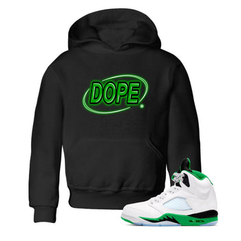 AJ5 Retro Lucky Green shirt to match jordans Dope Neon Sign sneaker tees Air Jordan 5 Lucky Green SNRT Sneaker Tees Baby Toddler Black 1 T-Shirt