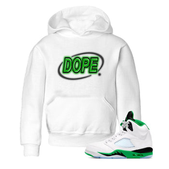 AJ5 Retro Lucky Green shirt to match jordans Dope Neon Sign sneaker tees Air Jordan 5 Lucky Green SNRT Sneaker Tees Baby Toddler White 1 T-Shirt
