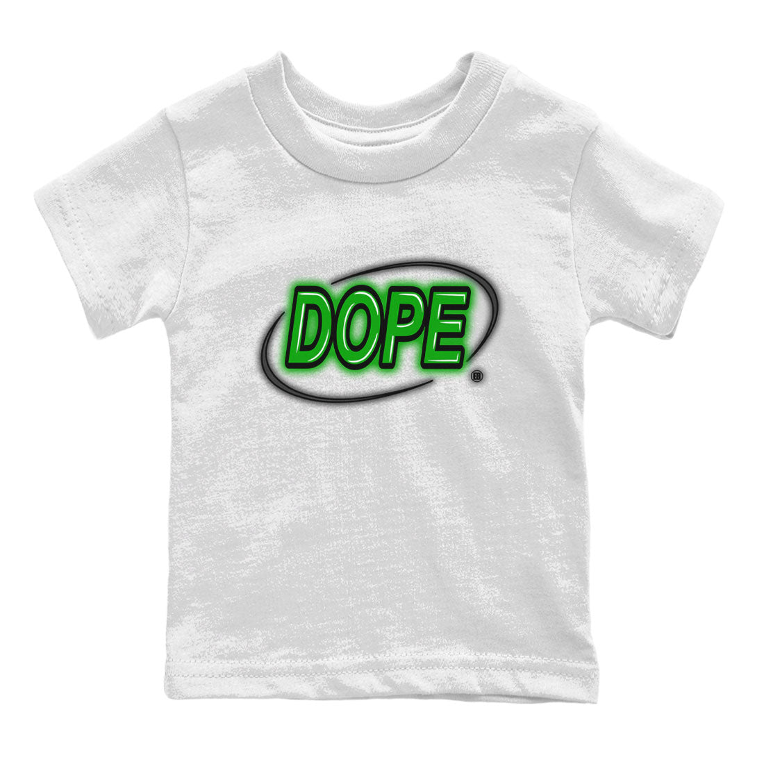 AJ5 Retro Lucky Green shirt to match jordans Dope Neon Sign sneaker tees Air Jordan 5 Lucky Green SNRT Sneaker Tees Baby Toddler White 2 T-Shirt