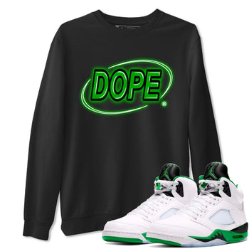 AJ5 Retro Lucky Green shirt to match jordans Dope Neon Sign sneaker tees Air Jordan 5 Lucky Green SNRT Sneaker Tees Unisex Black 1 T-Shirt