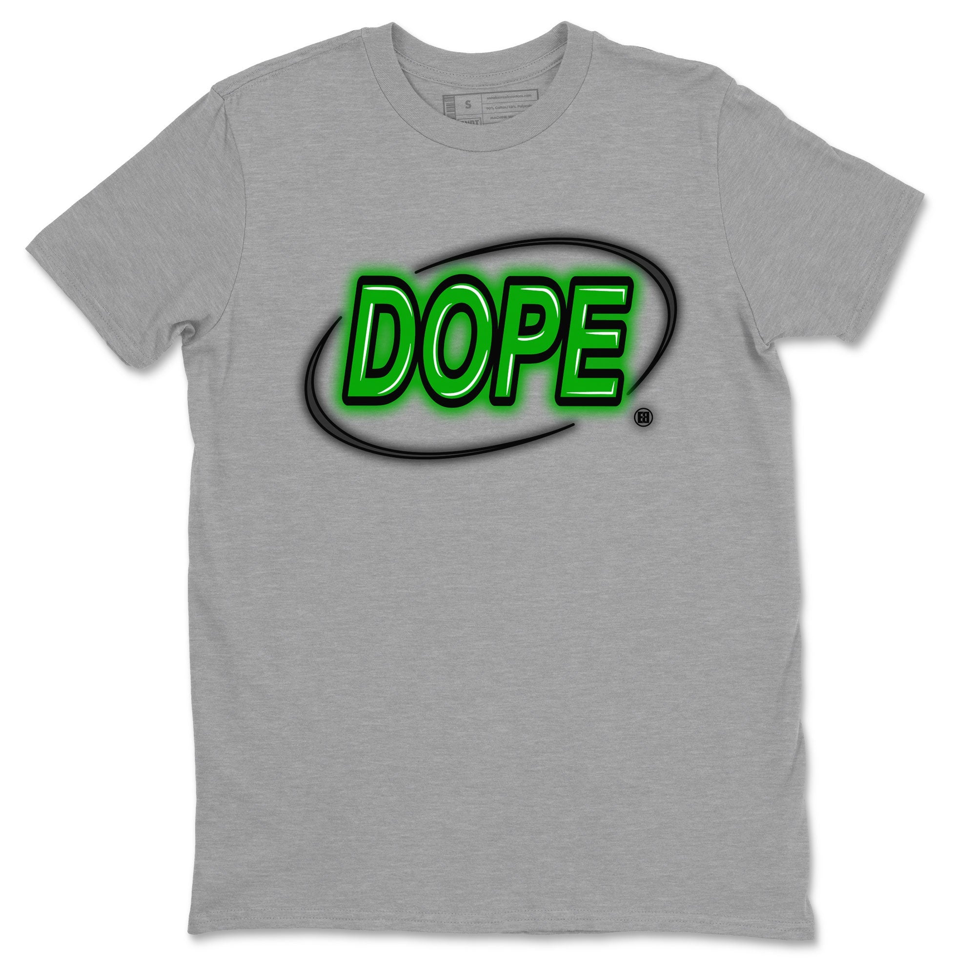 AJ5 Retro Lucky Green shirt to match jordans Dope Neon Sign sneaker tees Air Jordan 5 Lucky Green SNRT Sneaker Tees Unisex Heather Grey 2 T-Shirt