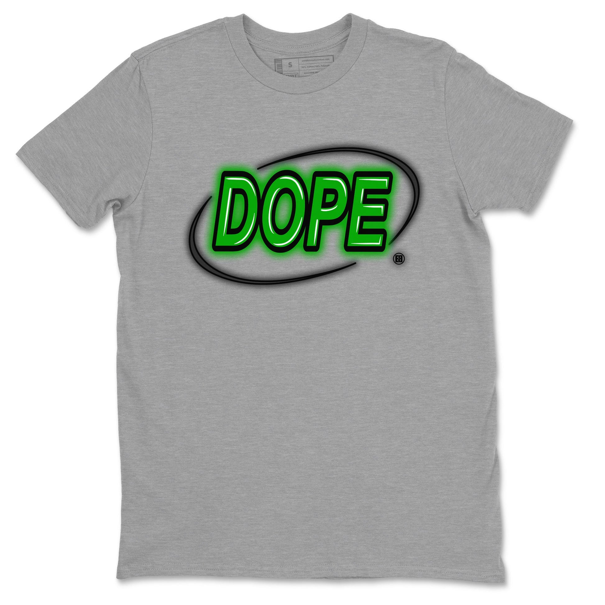 AJ5 Retro Lucky Green shirt to match jordans Dope Neon Sign sneaker tees Air Jordan 5 Lucky Green SNRT Sneaker Tees Unisex Heather Grey 2 T-Shirt