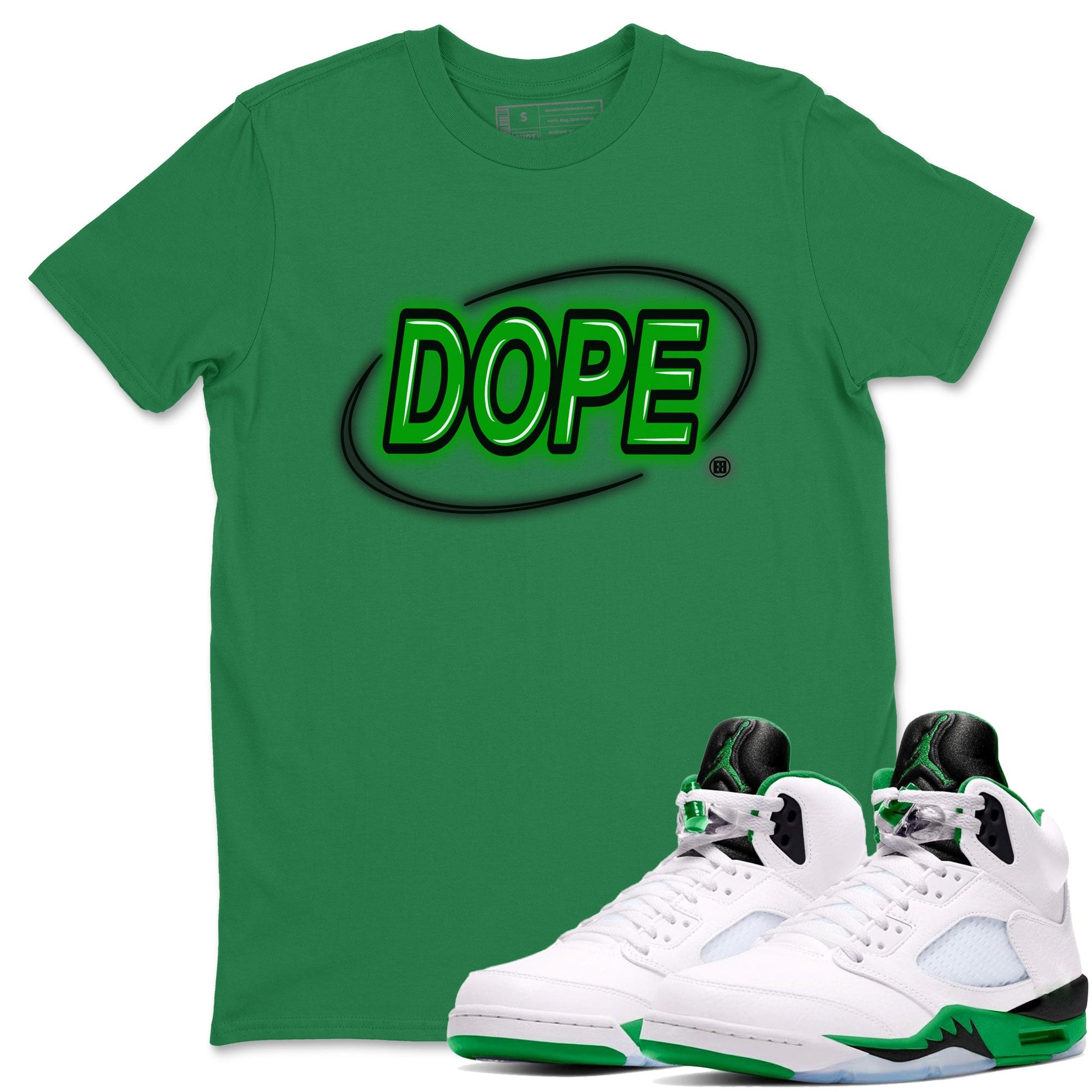 AJ5 Retro Lucky Green shirt to match jordans Dope Neon Sign sneaker tees Air Jordan 5 Lucky Green SNRT Sneaker Tees Unisex Kelly Green 1 T-Shirt