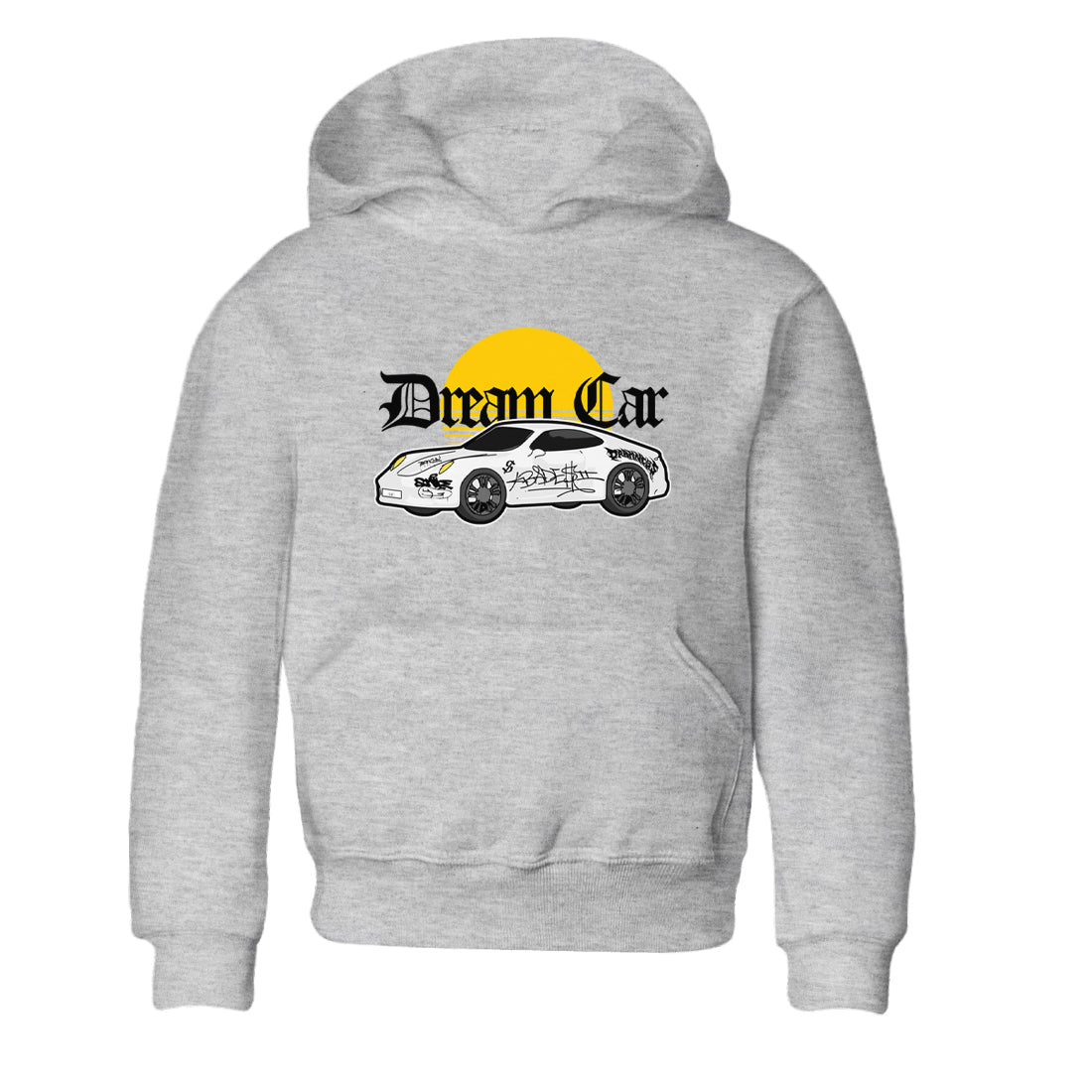 Air Jordan 1 Yellow Ochre shirt to match jordans Dream Car sneaker tees AJ1 Yellow Ochre SNRT sneaker release tees baby toddler Heather Grey 2 cotton Shirt