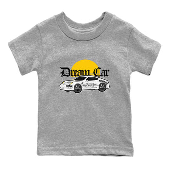 Air Jordan 1 Yellow Ochre shirt to match jordans Dream Car sneaker tees AJ1 Yellow Ochre SNRT sneaker release tees baby toddler Heather Grey 2 cotton Shirt