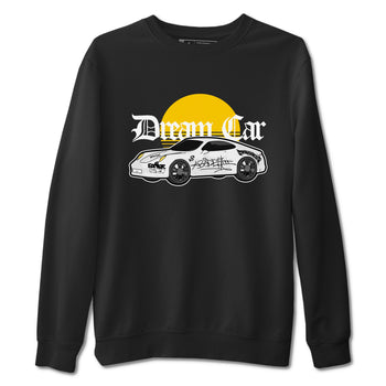 Air Jordan 1 Yellow Ochre shirt to match jordans Dream Car sneaker tees AJ1 Yellow Ochre SNRT Sneaker Release Tees unisex cotton Black 2 crew neck shirt