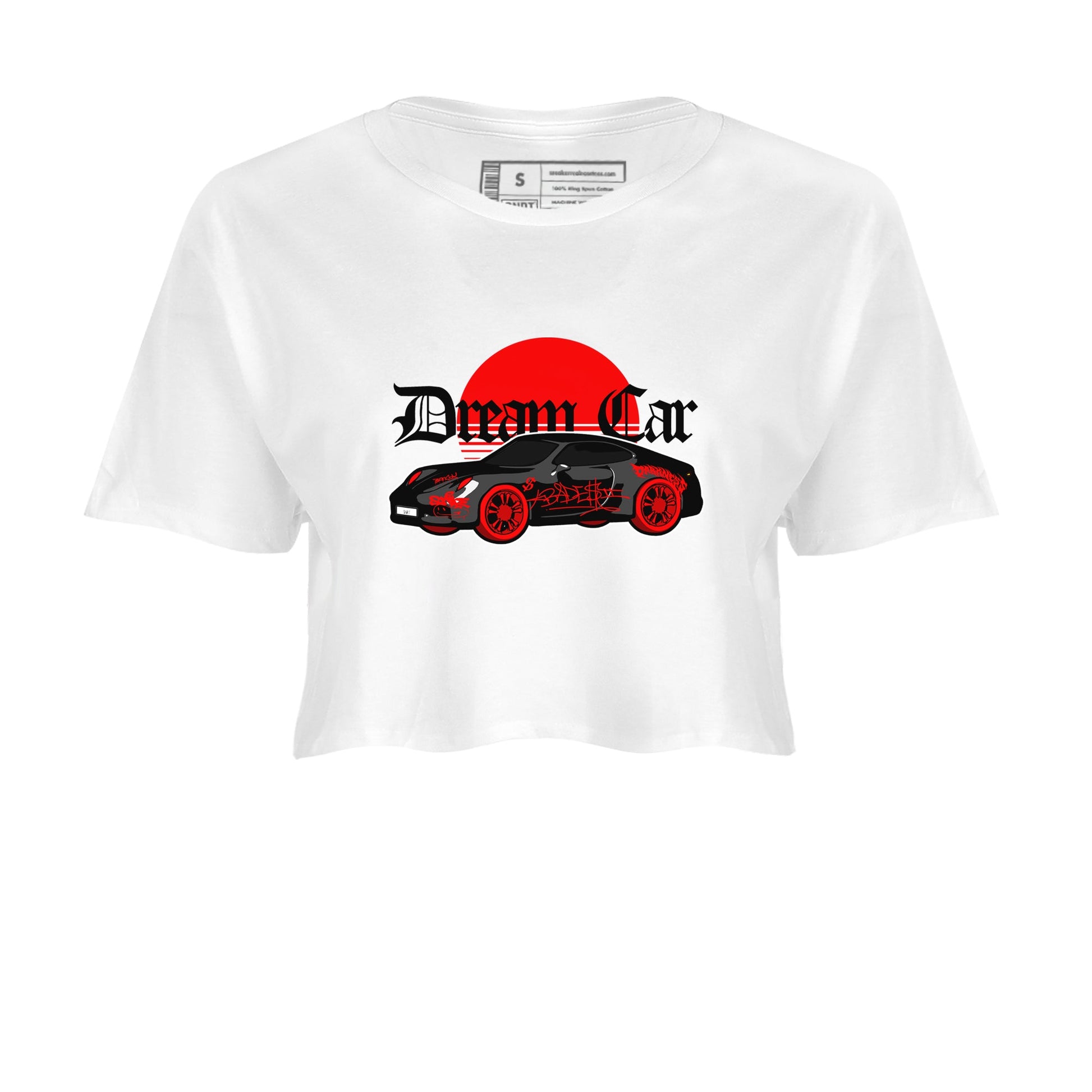 Air Jordan 4 Bred Reimagined shirt to match jordans Dream Car sneaker tees AJ4 Bred Reimagined SNRT Sneaker Release Tees White 2 crop length shirt