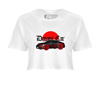Air Jordan 4 Bred Reimagined shirt to match jordans Dream Car sneaker tees AJ4 Bred Reimagined SNRT Sneaker Release Tees White 2 crop length shirt