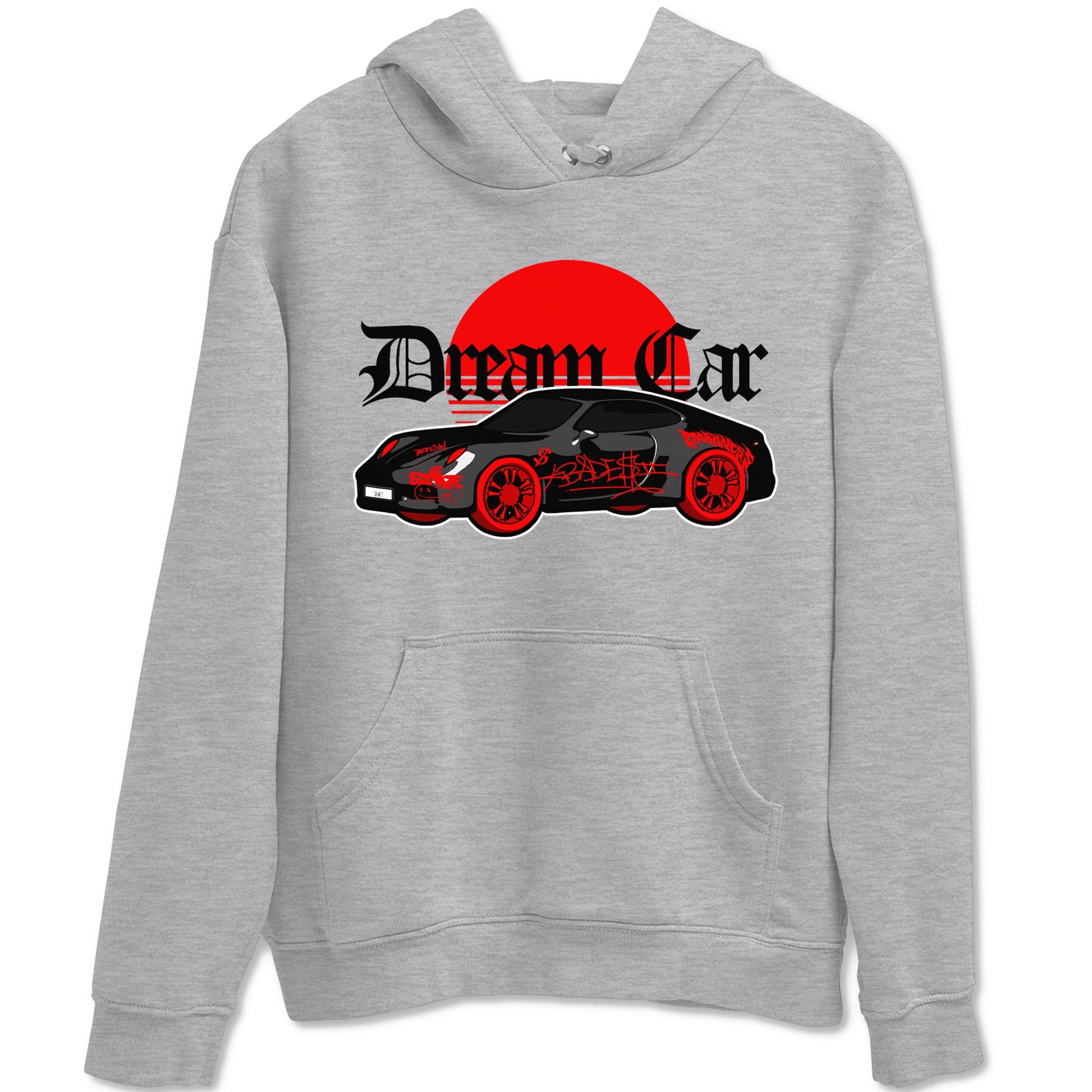 Air Jordan 4 Bred Reimagined shirt to match jordans Dream Car sneaker tees AJ4 Bred Reimagined SNRT Sneaker Release Tees unisex cotton Heather Grey 2 crew neck shirt