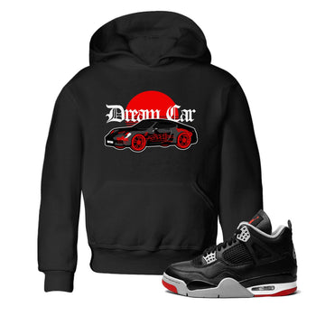 Air Jordan 4 Bred Reimagined shirt to match jordans Dream Car sneaker tees AJ4 Bred Reimagined SNRT sneaker release tees baby toddler Black 1 cotton Shirt