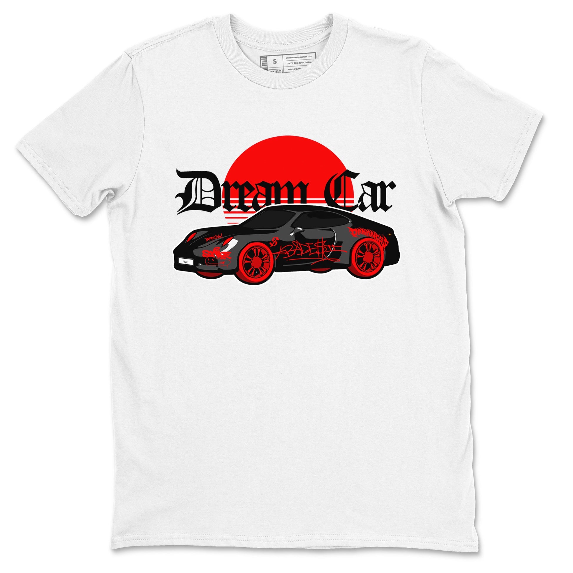 Air Jordan 4 Bred Reimagined shirt to match jordans Dream Car sneaker tees AJ4 Bred Reimagined SNRT Sneaker Release Tees unisex cotton White 2 crew neck shirt