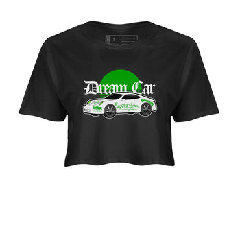 Air Jordan 5 Lucky Green shirt to match jordans Dream Car sneaker tees AJ5 Lucky Green SNRT Sneaker Release Tees Black 2 crop length shirt
