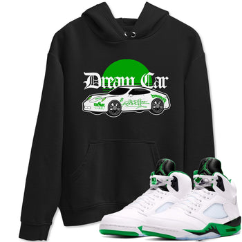 Air Jordan 5 Lucky Green shirt to match jordans Dream Car sneaker tees AJ5 Lucky Green SNRT Sneaker Release Tees unisex cotton Black 1 crew neck shirt