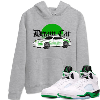 Air Jordan 5 Lucky Green shirt to match jordans Dream Car sneaker tees AJ5 Lucky Green SNRT Sneaker Release Tees unisex cotton Heather Grey 1 crew neck shirt