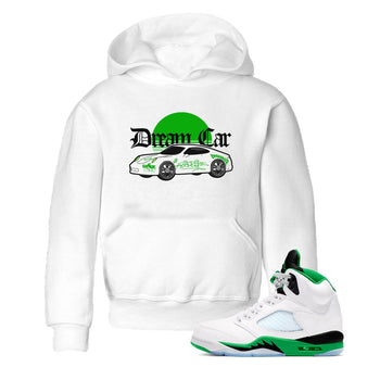Air Jordan 5 Lucky Green shirt to match jordans Dream Car sneaker tees AJ5 Lucky Green SNRT sneaker release tees baby toddler White 1 cotton Shirt