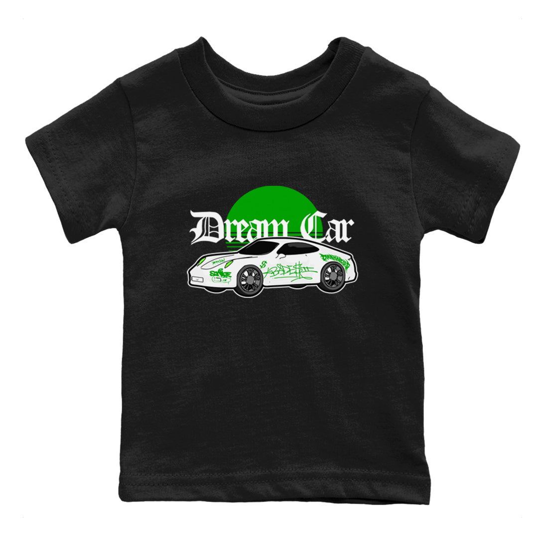 Air Jordan 5 Lucky Green shirt to match jordans Dream Car sneaker tees AJ5 Lucky Green SNRT sneaker release tees baby toddler Black 2 cotton Shirt