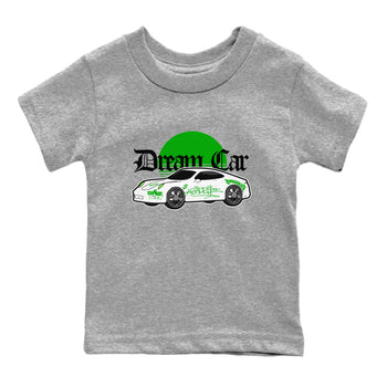 Air Jordan 5 Lucky Green shirt to match jordans Dream Car sneaker tees AJ5 Lucky Green SNRT sneaker release tees baby toddler Heather Grey 2 cotton Shirt