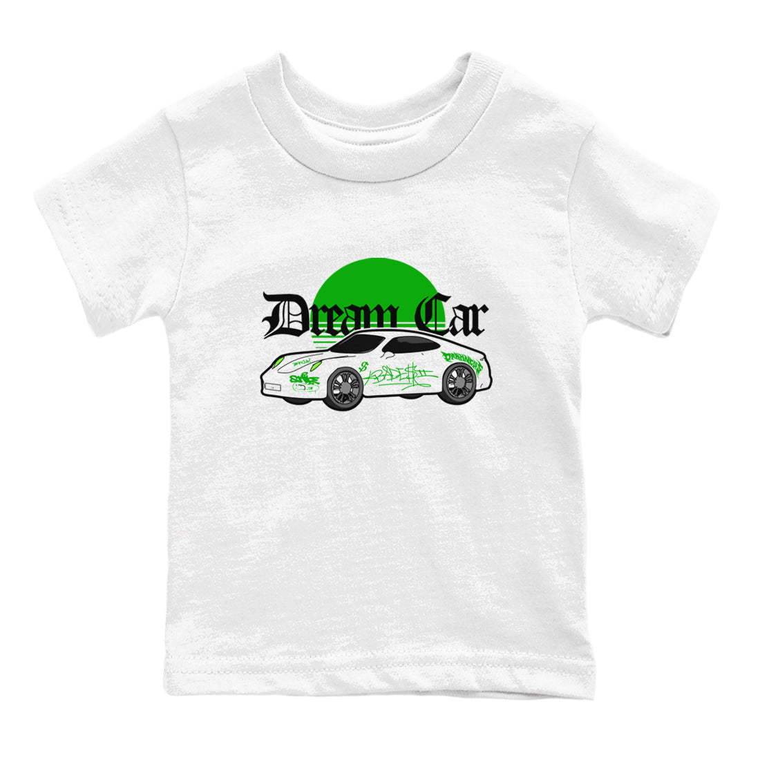 Air Jordan 5 Lucky Green shirt to match jordans Dream Car sneaker tees AJ5 Lucky Green SNRT sneaker release tees baby toddler White 2 cotton Shirt