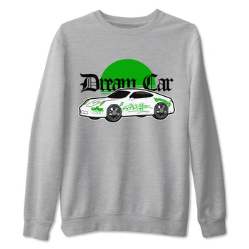 Air Jordan 5 Lucky Green shirt to match jordans Dream Car sneaker tees AJ5 Lucky Green SNRT Sneaker Release Tees unisex cotton Heather Grey 2 crew neck shirt