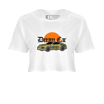 Air Jordan 5 Olive shirt to match jordans Dream Car sneaker tees AJ5 Olive SNRT Sneaker Release Tees White 2 crop length shirt