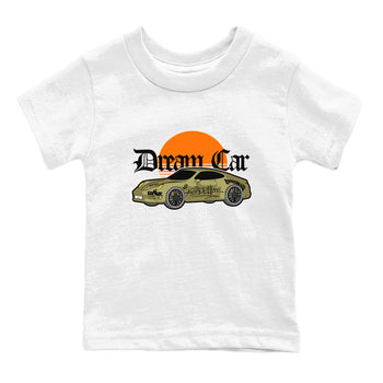 Air Jordan 5 Olive shirt to match jordans Dream Car sneaker tees AJ5 Olive SNRT sneaker release tees baby toddler White 2 cotton Shirt