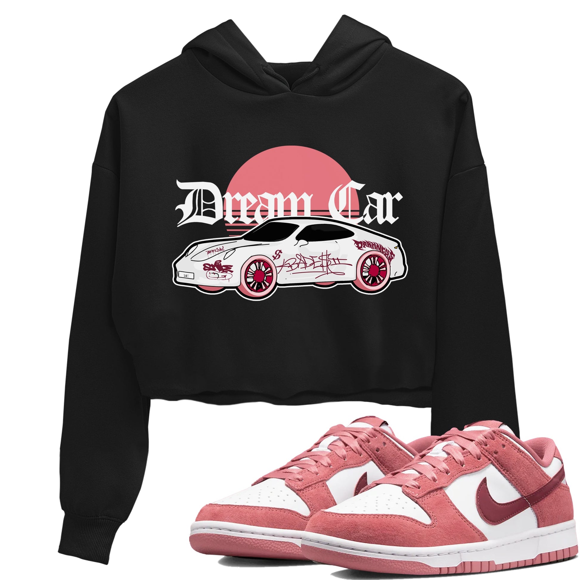 Dunk Valentines Day 2024 shirt to match jordans Dream Car sneaker tees Dunk Valentines Day 2024 SNRT Sneaker Release Tees Black 1 crop length shirt