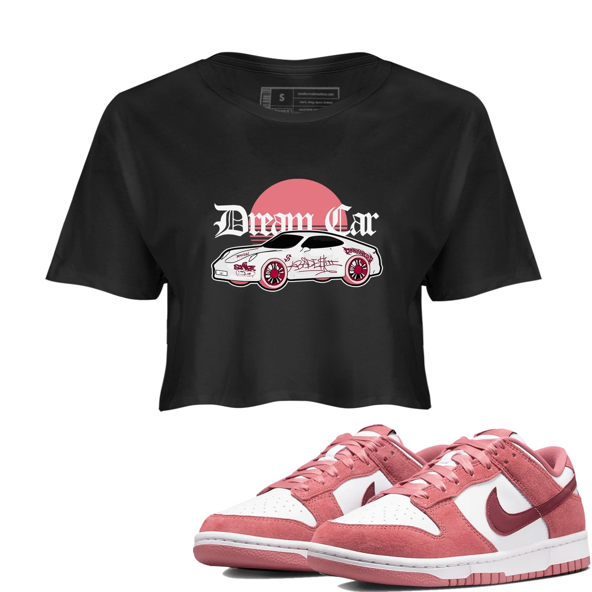 Dunk Valentines Day 2024 shirt to match jordans Dream Car sneaker tees Dunk Valentines Day 2024 SNRT Sneaker Release Tees Black 1 crop length shirt