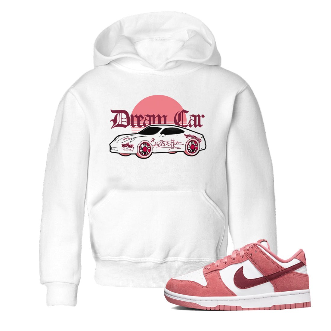 Dunk Valentines Day 2024 shirt to match jordans Dream Car sneaker tees Dunk Valentines Day 2024 SNRT sneaker release tees baby toddler White 1 cotton Shirt