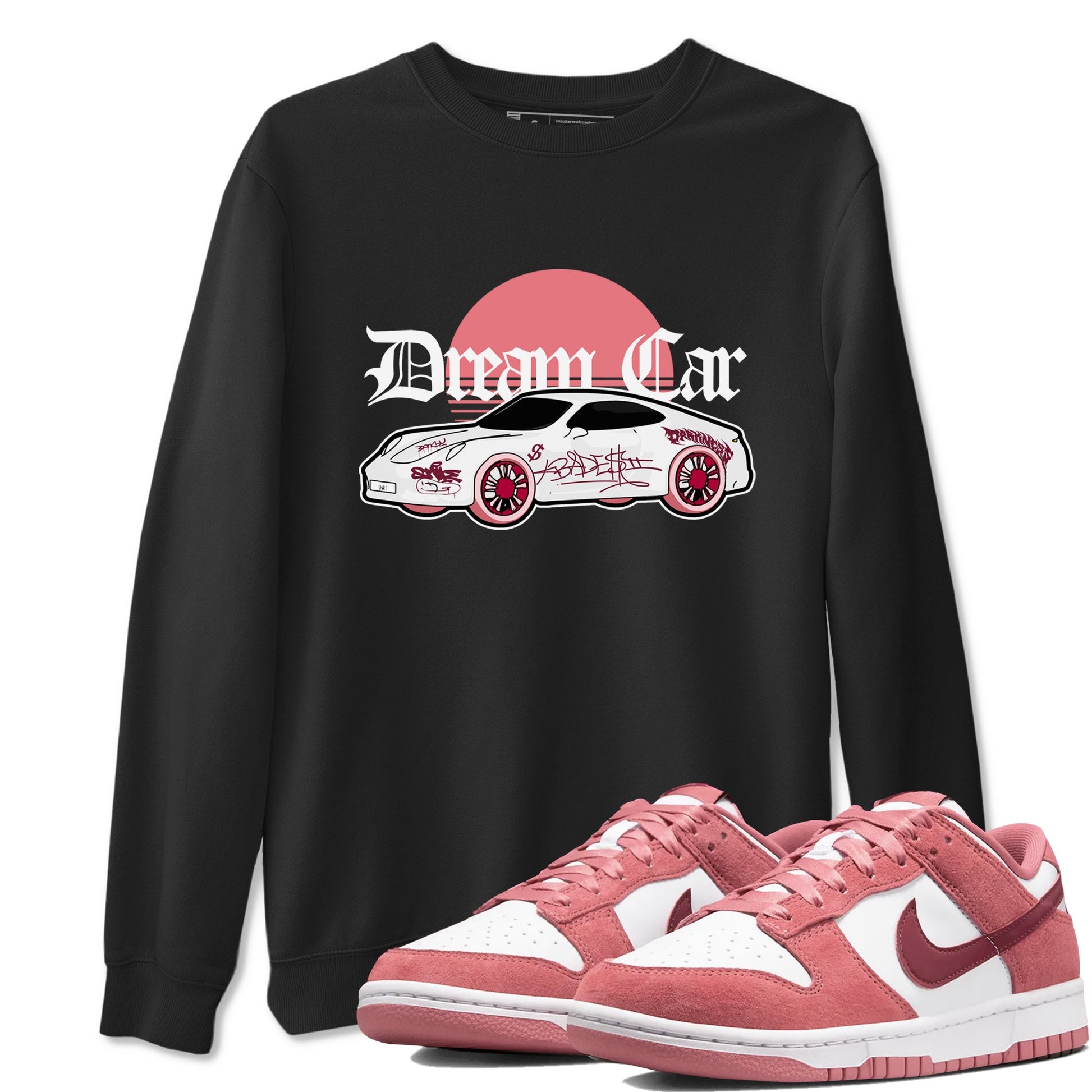 Dunk Valentines Day 2024 shirt to match jordans Dream Car sneaker tees Dunk Valentines Day 2024 SNRT Sneaker Release Tees unisex cotton Black 1 crew neck shirt