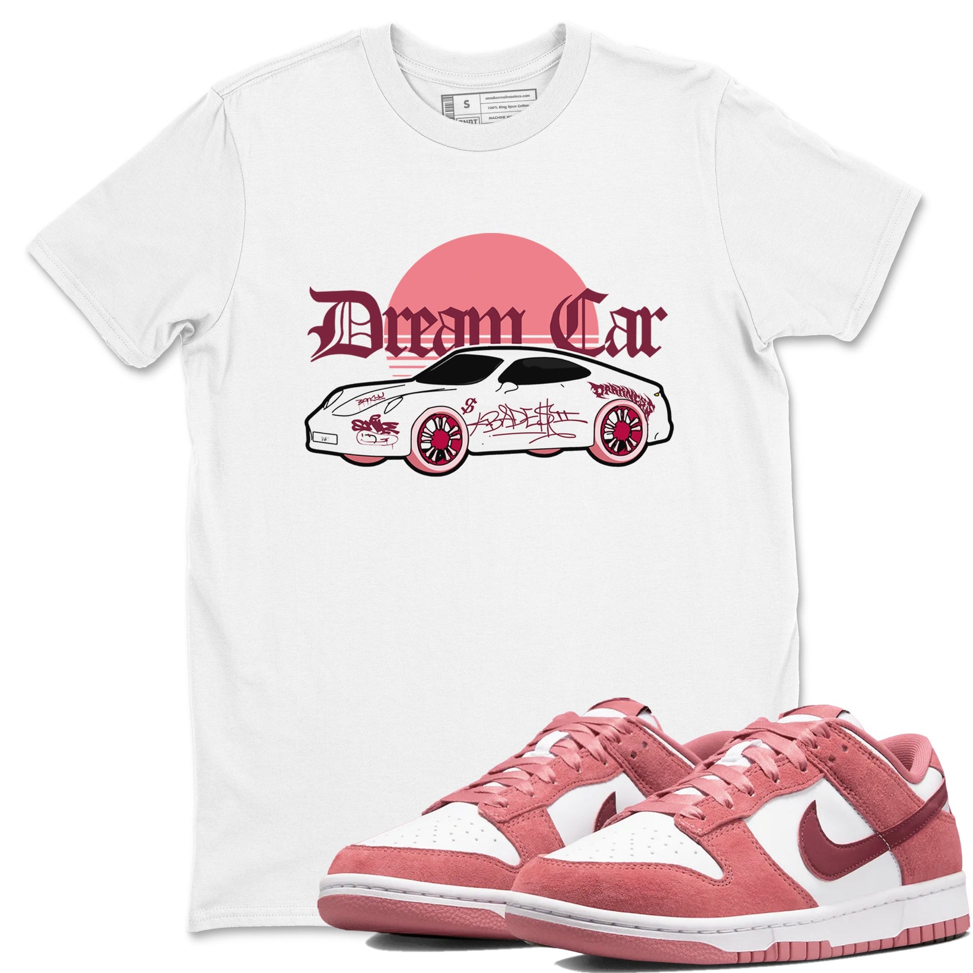 Dunk Valentines Day 2024 shirt to match jordans Dream Car sneaker tees Dunk Valentines Day 2024 SNRT Sneaker Release Tees unisex cotton White 1 crew neck shirt