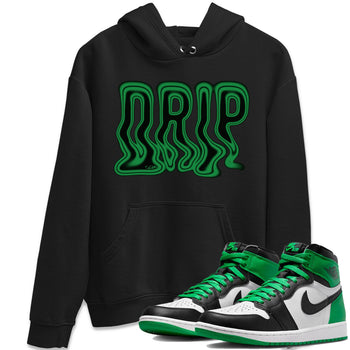 Air Jordan 1 Celtics Sneaker Match Tees Drip Sneaker Tees AJ1 High OG Lucky Green Sneaker Release Tees Unisex Shirts Black 1