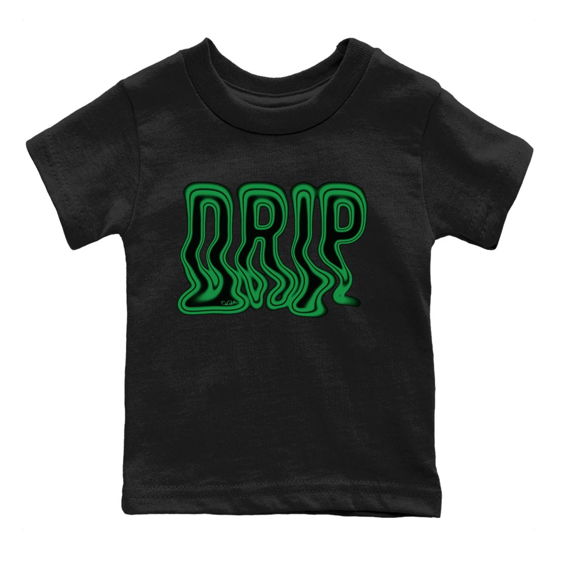 Air Jordan 1 Celtics Sneaker Match Tees Drip Sneaker Tees AJ1 High OG Lucky Green Sneaker Release Tees Kids Shirts Black 2