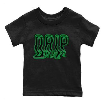 Air Jordan 1 Celtics Sneaker Match Tees Drip Sneaker Tees AJ1 High OG Lucky Green Sneaker Release Tees Kids Shirts Black 2