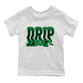 Air Jordan 1 Celtics Sneaker Match Tees Drip Sneaker Tees AJ1 High OG Lucky Green Sneaker Release Tees Kids Shirts White 2