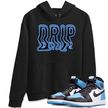 Air Jordan 1 Retro High OG UNC Toe Shirt to match Jordans Drip Sneaker Tees 1s UNC Toe SNRT Sneaker Release Tees Crew Neck T-Shirts Black 1